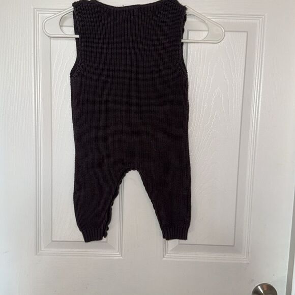 Newborn Baby Boy Knit Overall Sweater Sleeveless Tank Jumpsuit EUC 80 cm - Picture 5 of 6